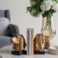 Artekkol Bookends Μπρονζέ Βιβλιοστάτες Ρητίνης με Σκυλιά (17.8x15x22)cm 2pcs