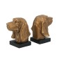 Artekkol Bookends Μπρονζέ Βιβλιοστάτες Ρητίνης με Σκυλιά (17.8x15x22)cm 2pcs