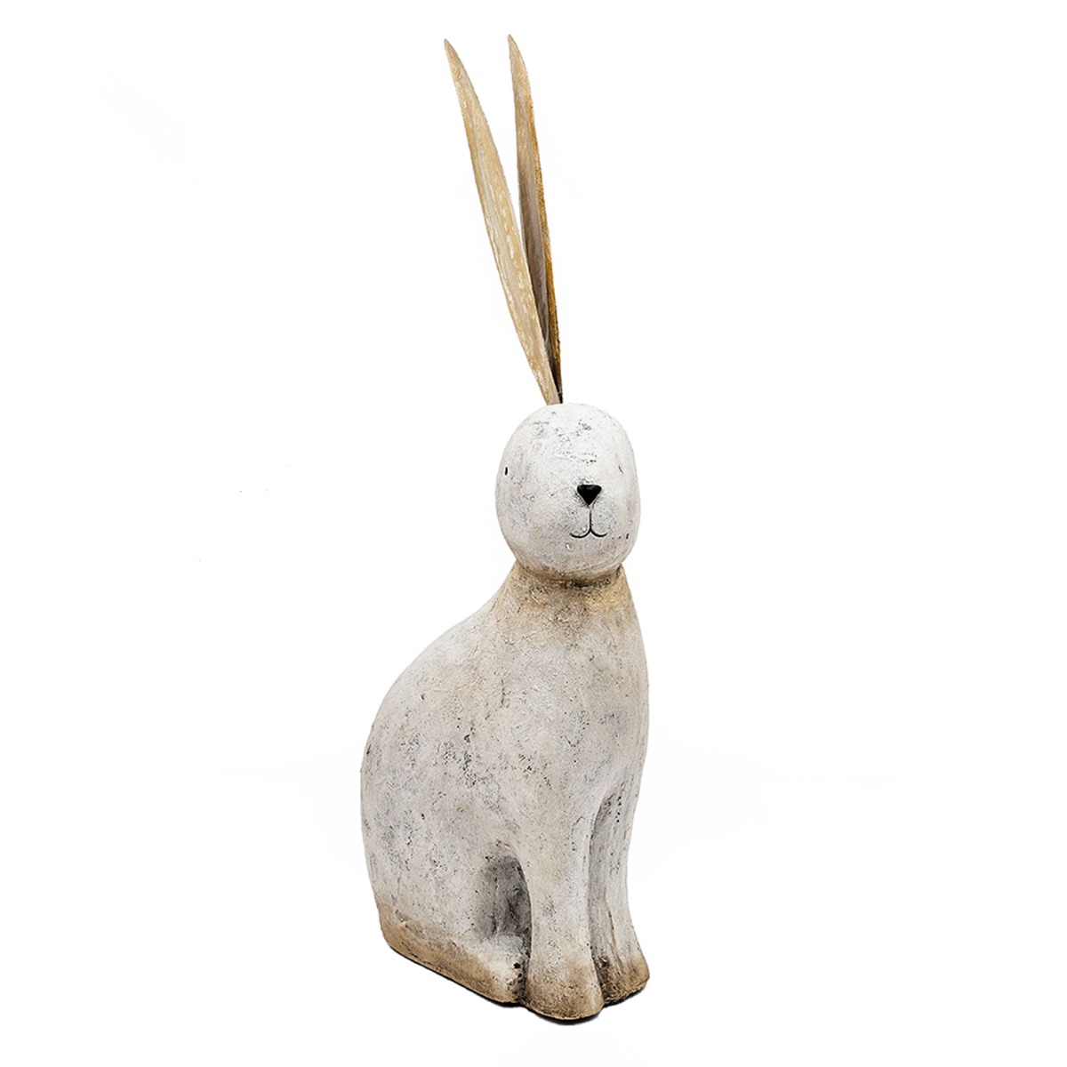 Artekko Animal Διακοσμητικός Λαγός από Μαγνήσιο σε Λευκή Πατίνα (25x14.5x63)cm
