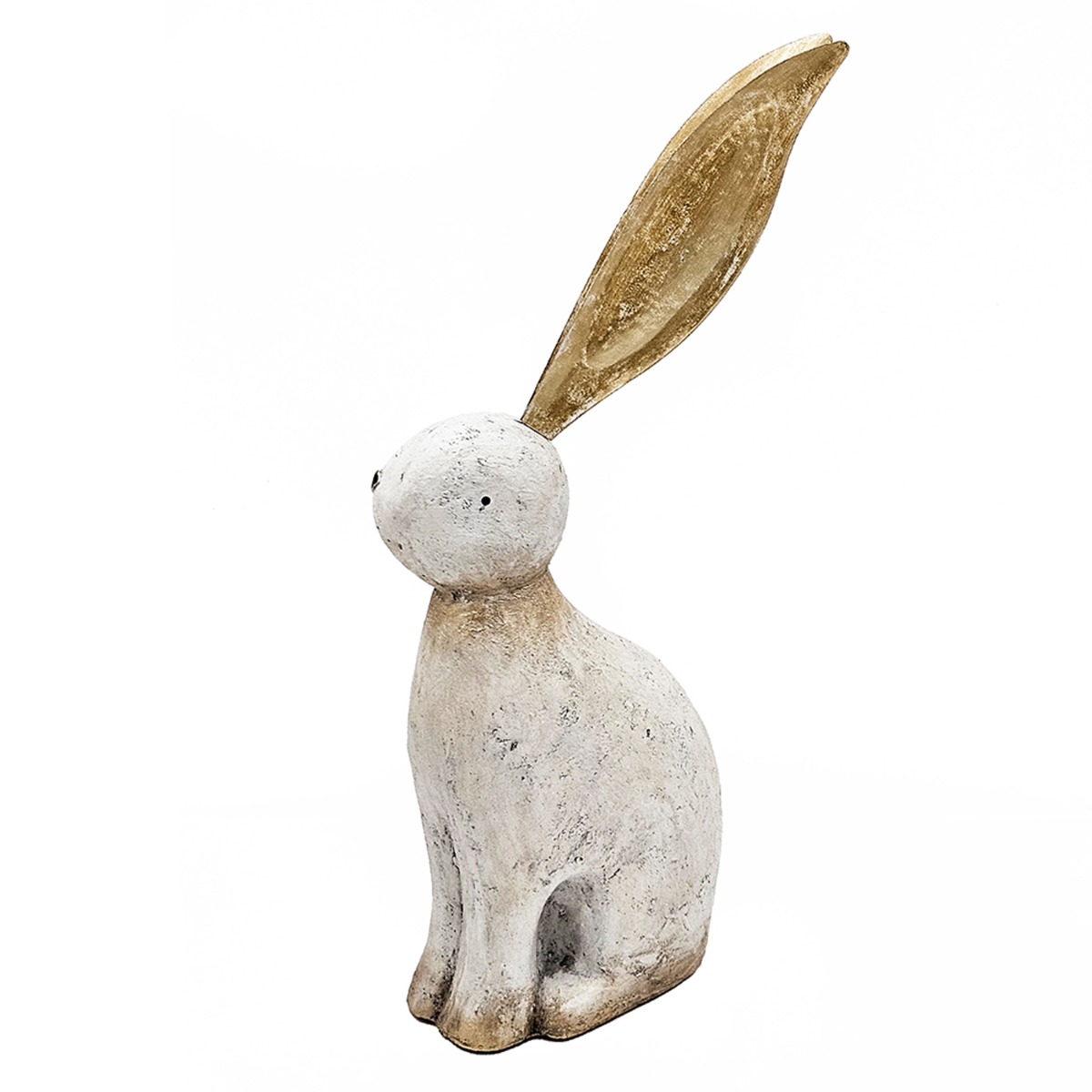 Artekko Animal Διακοσμητικός Λαγός από Μαγνήσιο σε Λευκή Πατίνα (25x14.5x63)cm