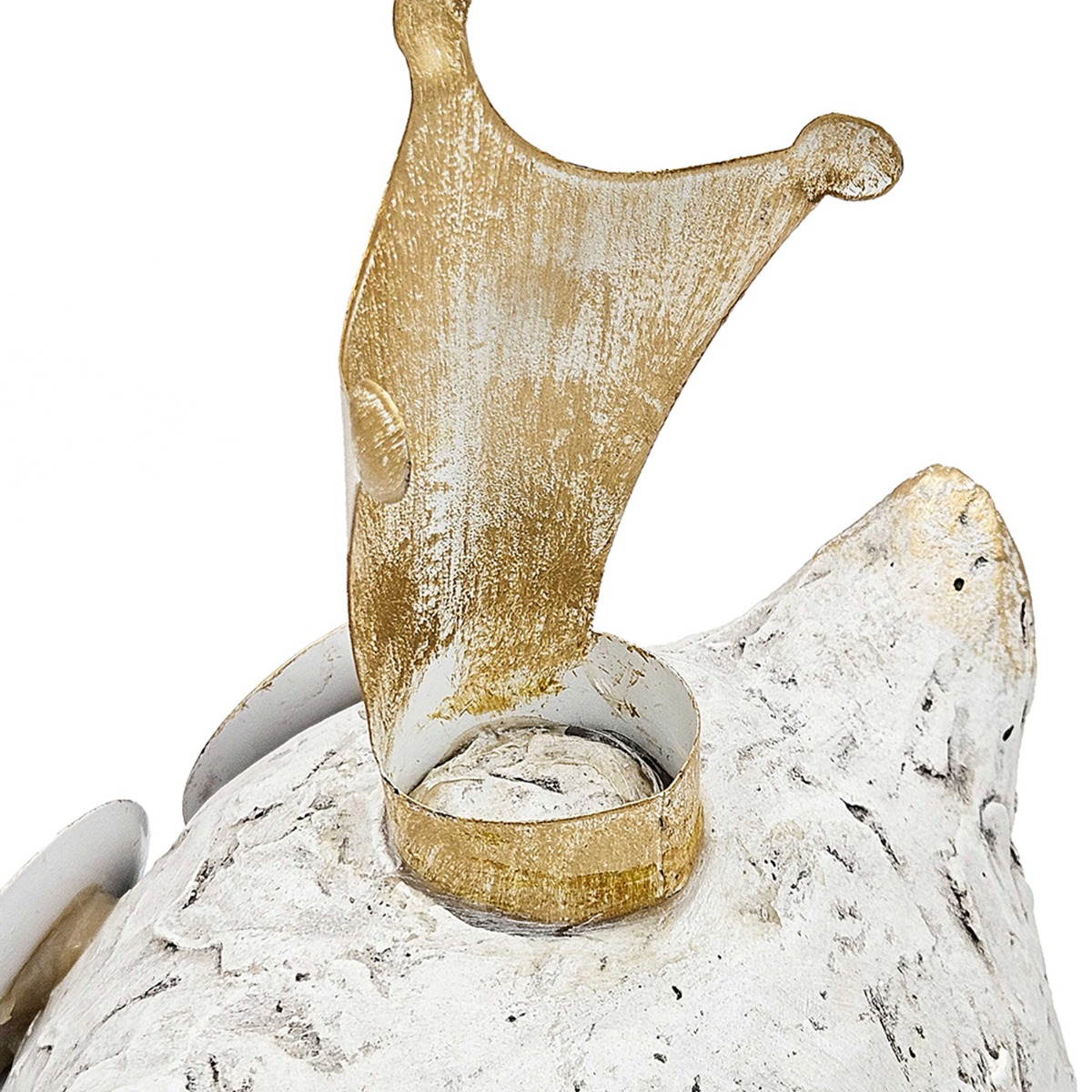 Artekko Animal Διακοσμητική Κουκουβάγια από Μαγνήσιο σε Λευκή Πατίνα (26.5x21x44.5)cm