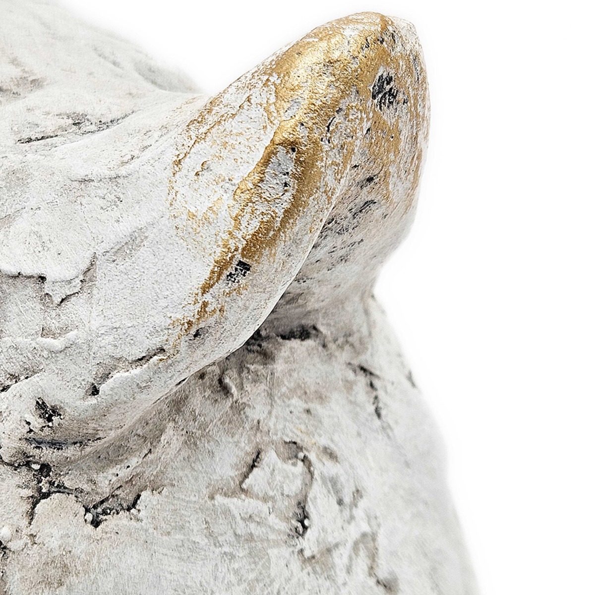 Artekko Animal Διακοσμητική Κουκουβάγια από Μαγνήσιο σε Λευκή Πατίνα (26.5x21x44.5)cm