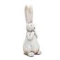 Artekko Animal Διακοσμητικός Λαγός από Μαγνήσιο σε Λευκή Πατίνα (18.5x18x50)cm