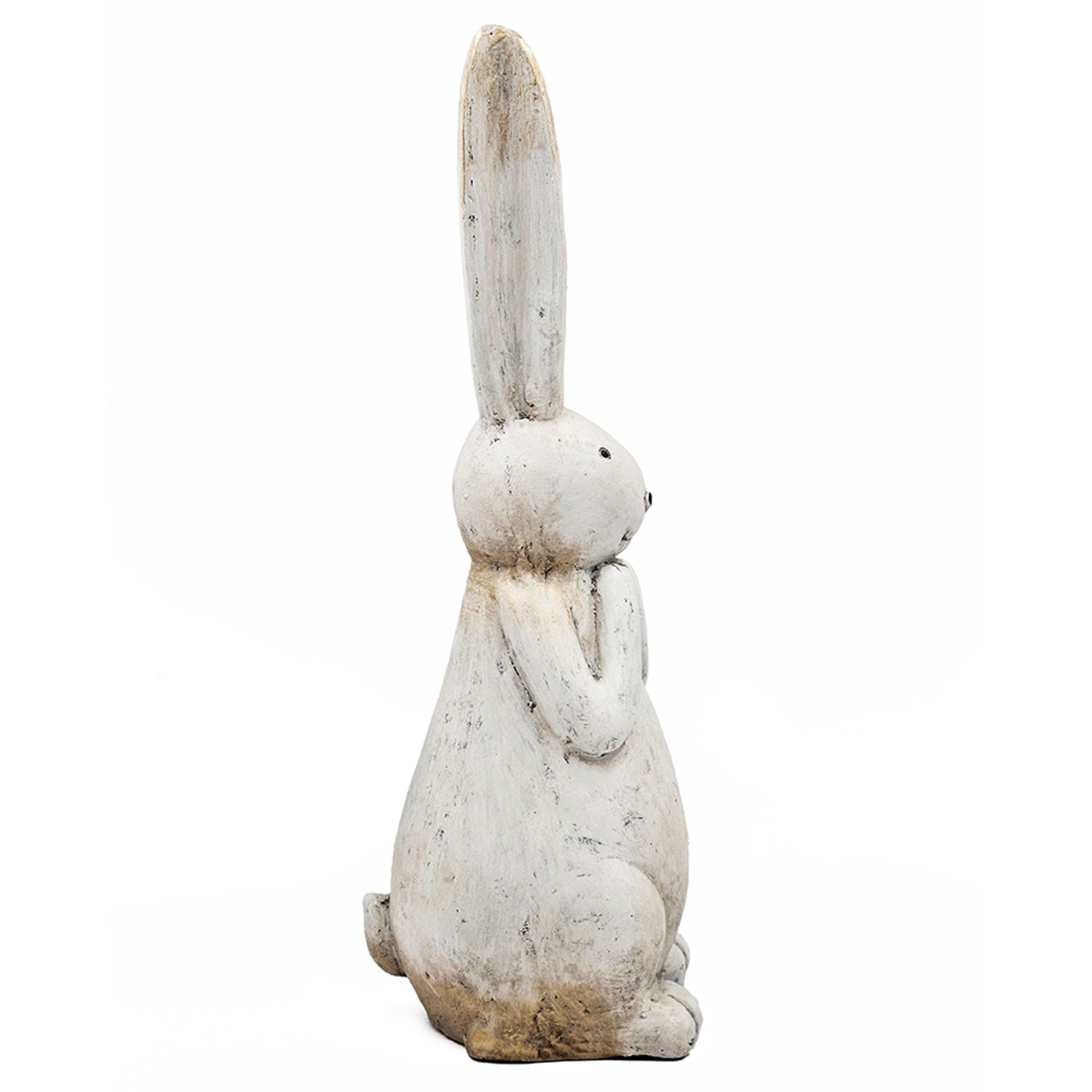 Artekko Animal Διακοσμητικός Λαγός από Μαγνήσιο σε Λευκή Πατίνα (24x24x69.5)cm