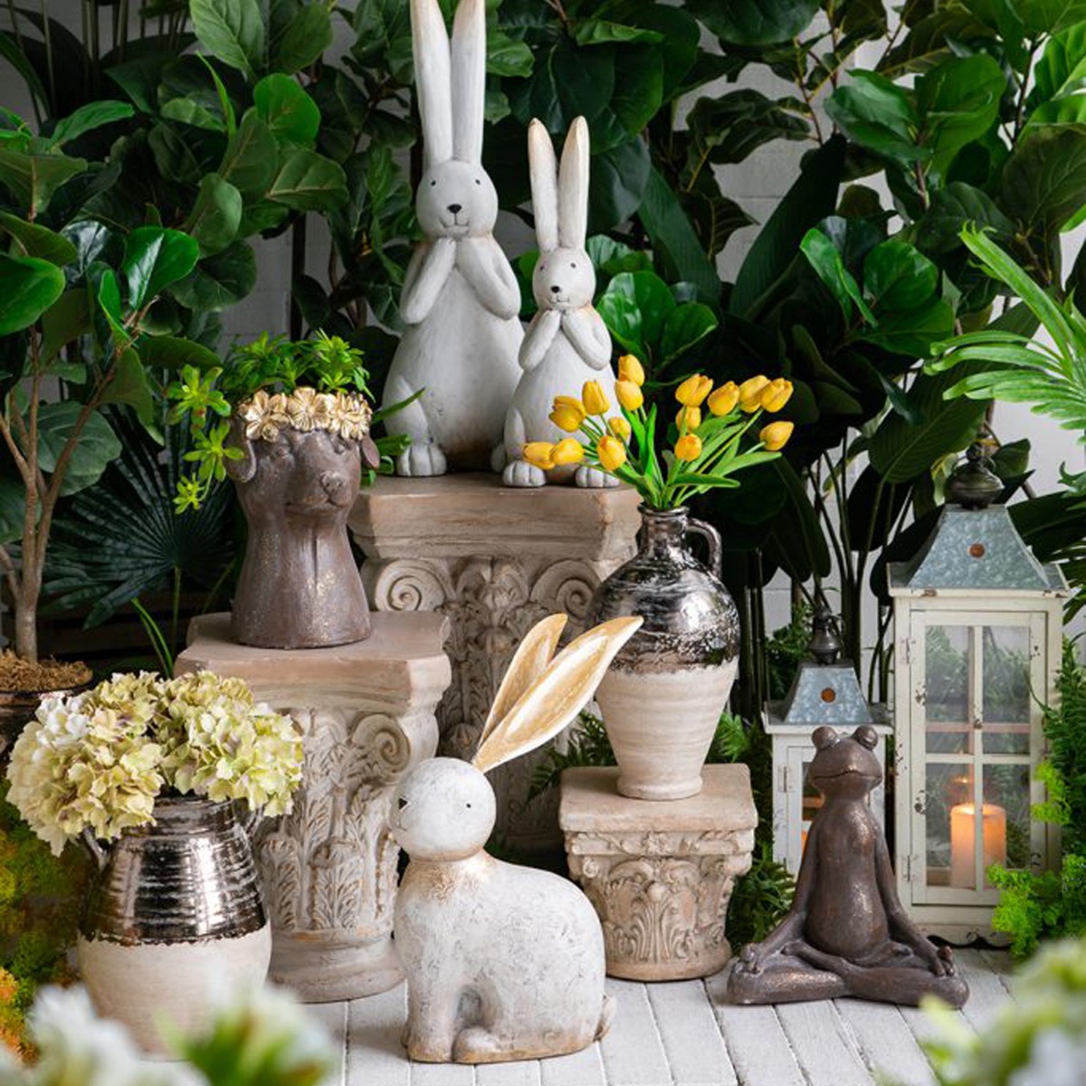 Artekko Animal Καφέ Διακοσμητικός Βάτραχος από Μαγνήσιο (31x17x34)cm