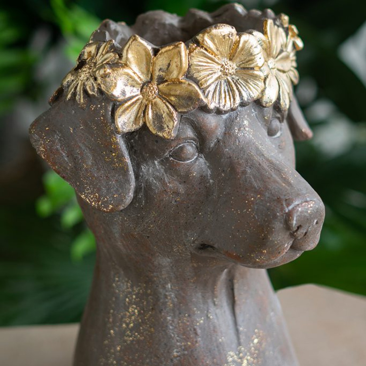 Artekko Animal Καφέ Κασπό με Κεφάλι Σκύλου από Μαγνήσιο (23.5x23.5x33)cm