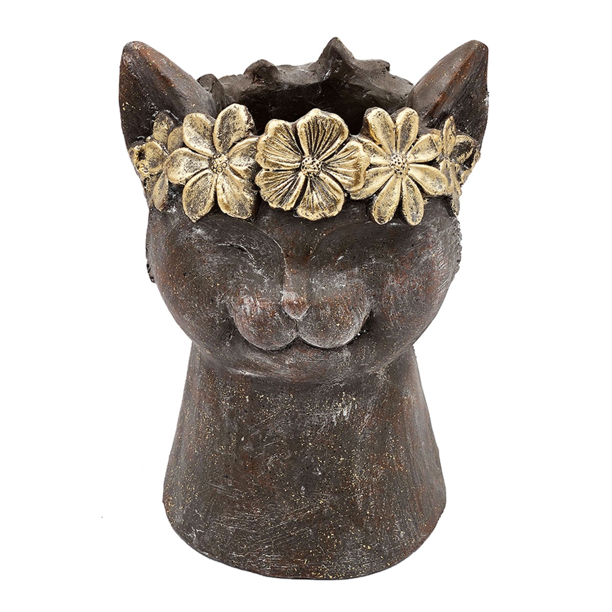 Artekko Animal Καφέ Κασπό με Κεφάλι Γάτας από Μαγνήσιο (21.5x19.5x31.5)cm