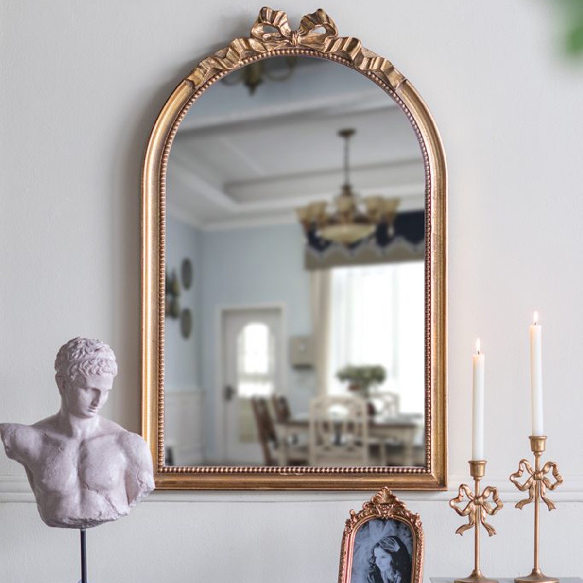 Artekko Dia Χρυσός MDF Καθρέπτης Τοίχου (60x4x94.8)cm