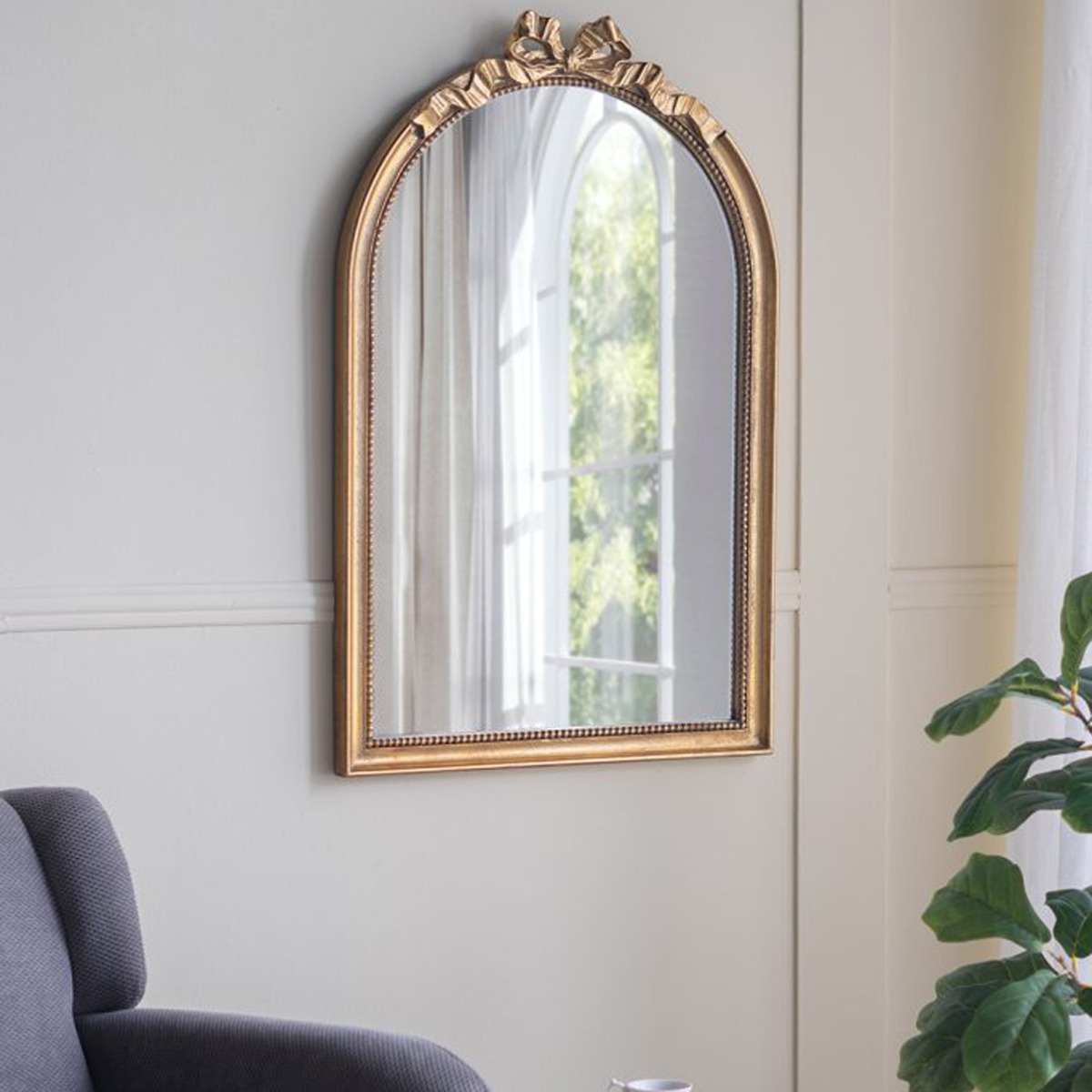 Artekko Dia Χρυσός MDF Καθρέπτης Τοίχου (60x4x94.8)cm