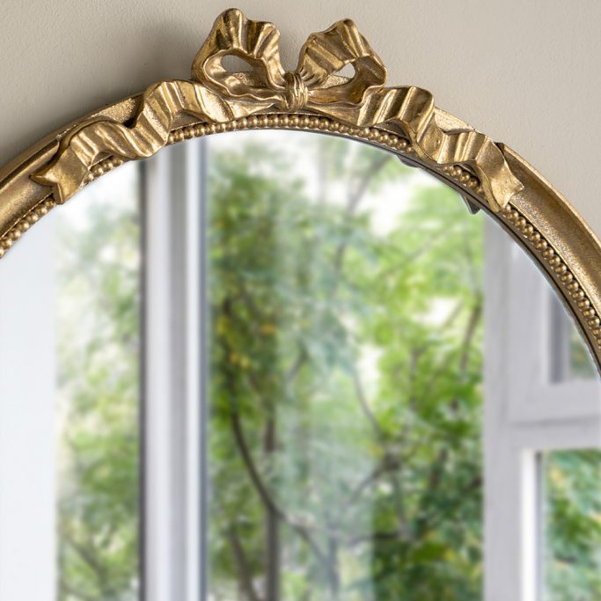 Artekko Dia Χρυσός Στρογγυλός MDF Καθρέπτης Τοίχου (76.3x4x81.5)cm