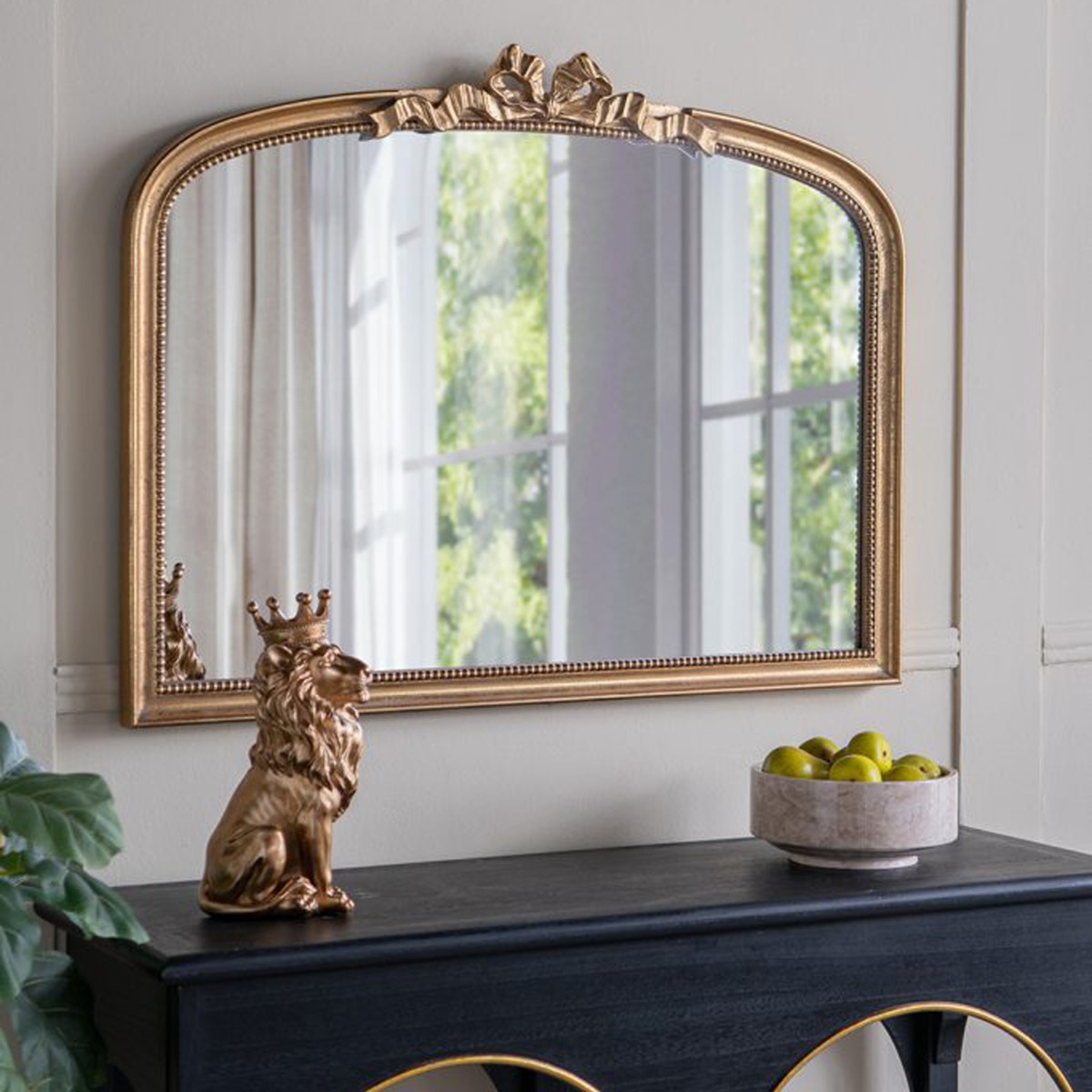 Artekko Dia Χρυσός MDF Καθρέπτης Τοίχου (102x4x76)cm