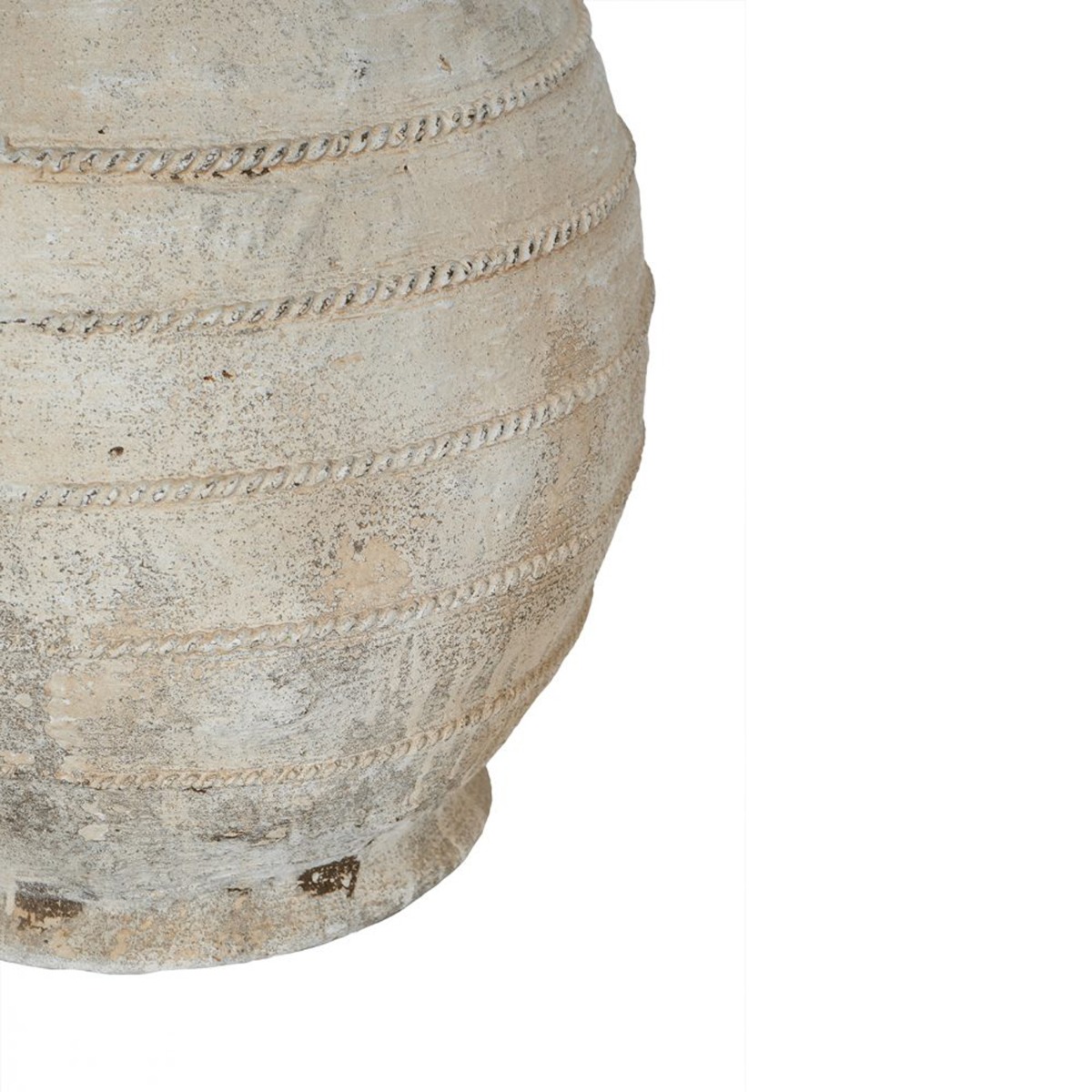 Artekko Antique Μπεζ Βάζο με Παλαίωση από Μαγνήσιο (44.5x44.5x47)cm