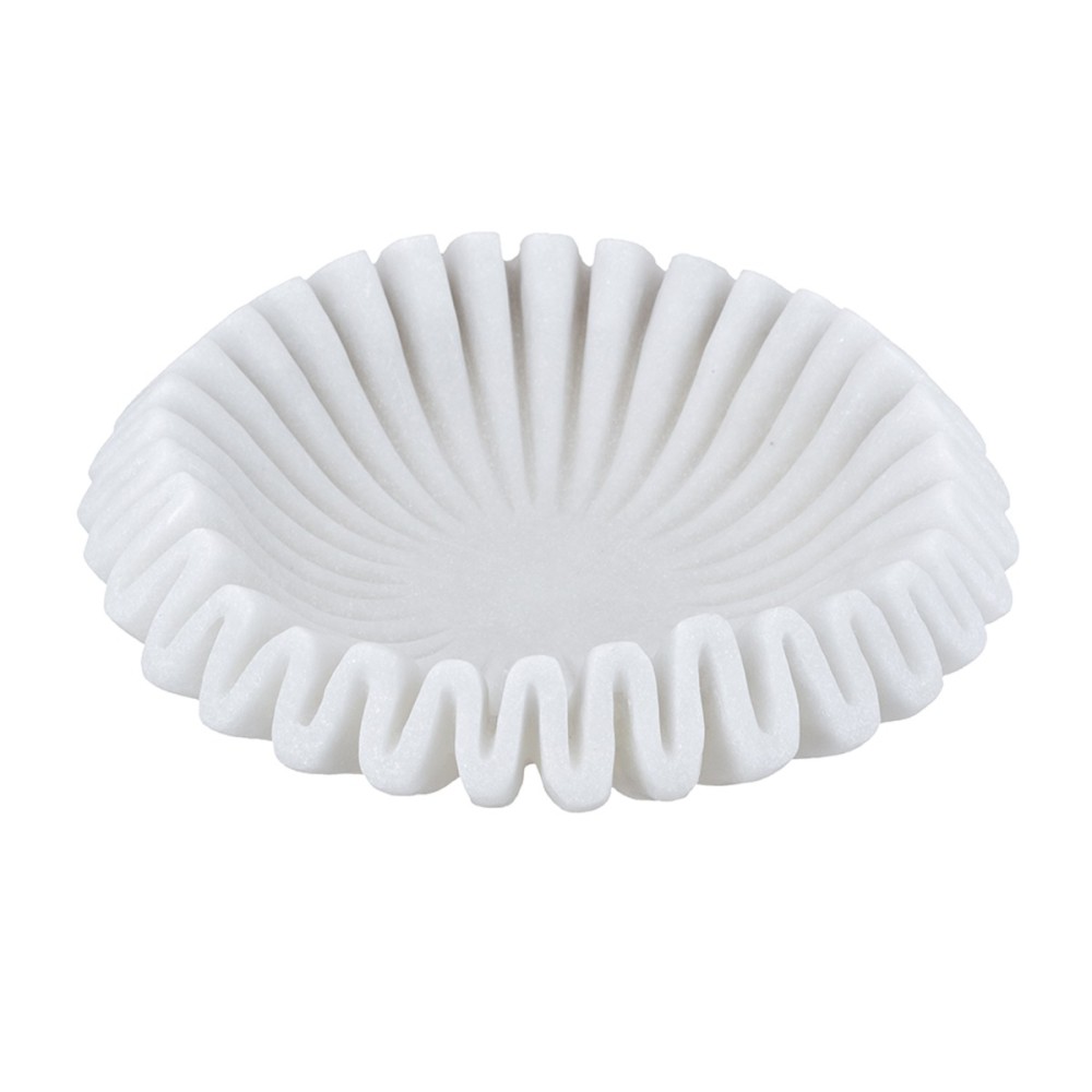 Artekko Coral Λευκό Διακοσμητικό Μπολ Ρητίνης (24.3x24.3x6.8)cm