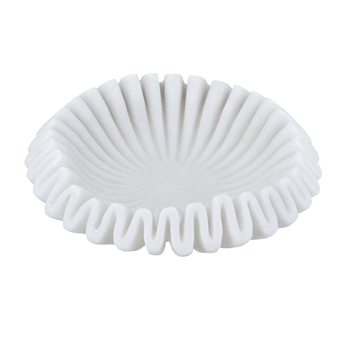 Artekko Coral Λευκό Διακοσμητικό Μπολ Ρητίνης (24.3x24.3x6.8)cm