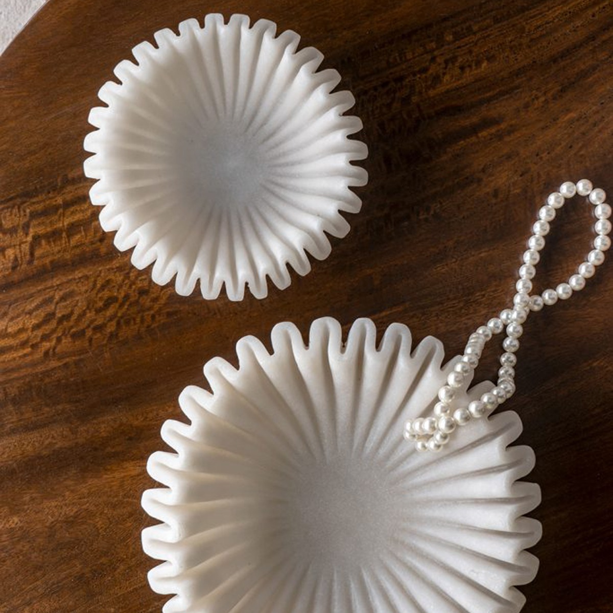 Artekko Coral Λευκό Διακοσμητικό Μπολ Ρητίνης (24.3x24.3x6.8)cm