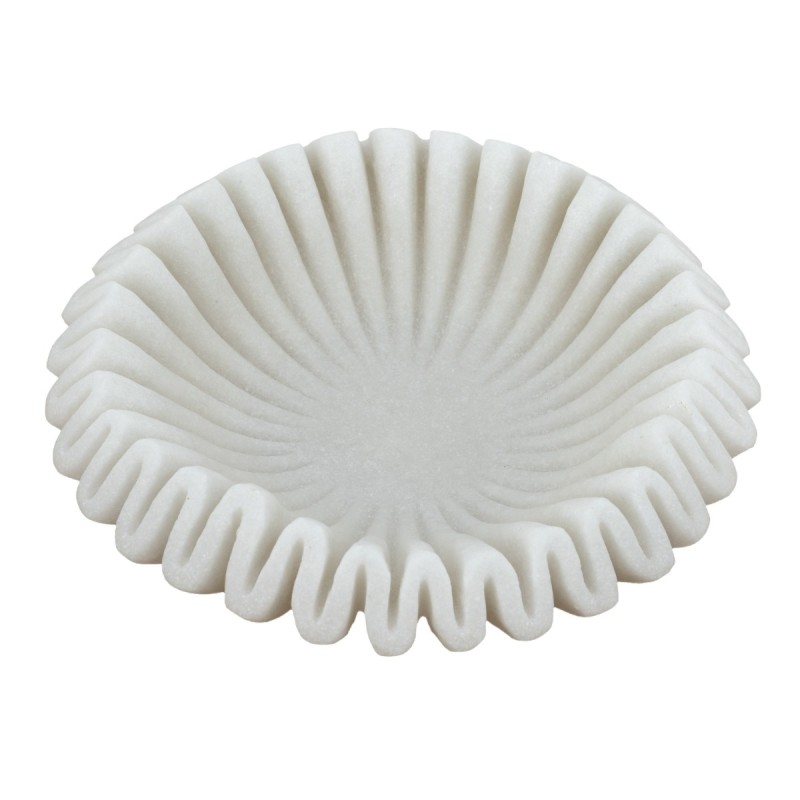 Artekko Coral Λευκό Διακοσμητικό Μπολ Ρητίνης (34x34x9.5)cm
