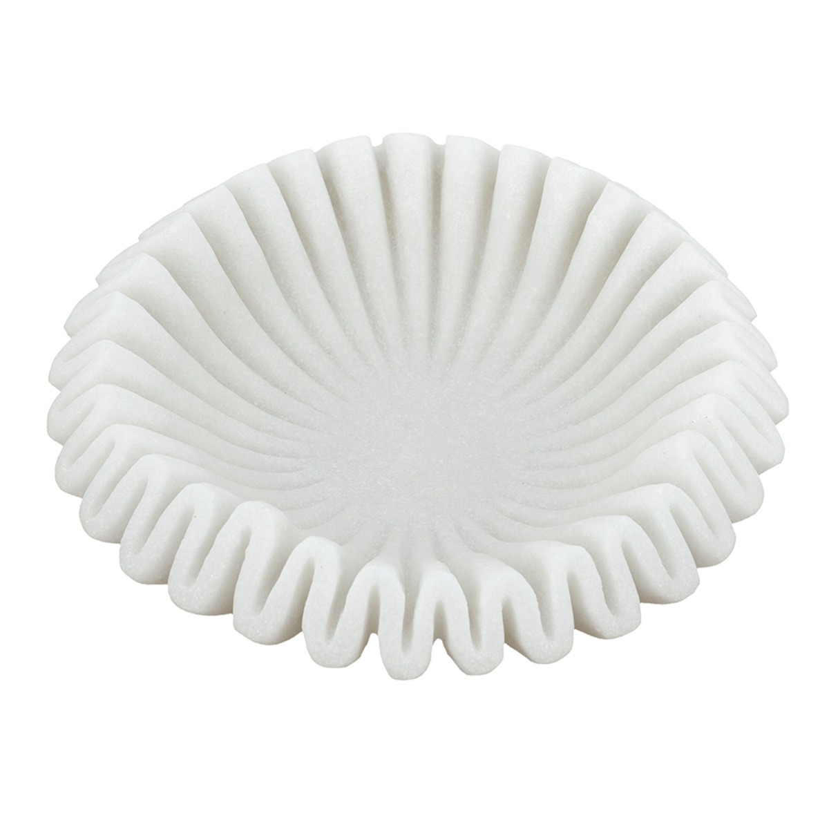 Artekko Coral Λευκό Διακοσμητικό Μπολ Ρητίνης (34x34x9.5)cm