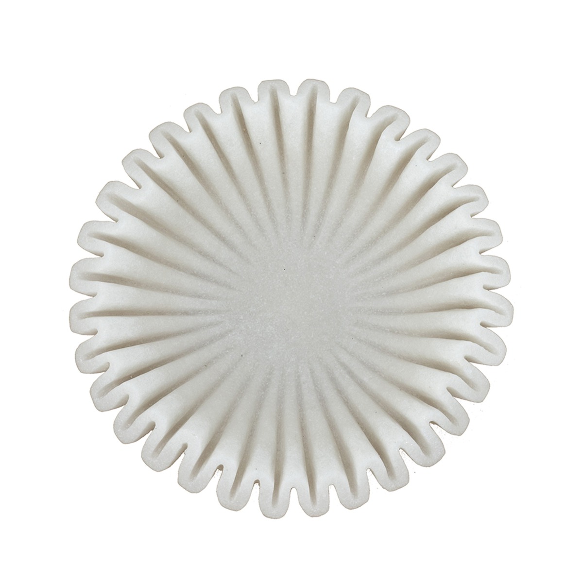 Artekko Coral Λευκό Διακοσμητικό Μπολ Ρητίνης (34x34x9.5)cm