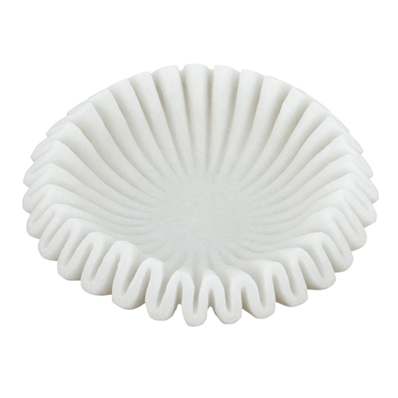 Artekko Coral Λευκό Διακοσμητικό Μπολ Ρητίνης (34x34x9.5)cm