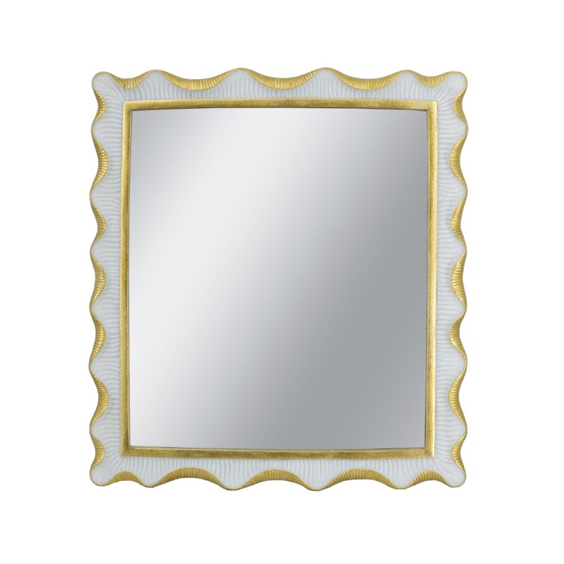 Artekko Frame Λευκός Καθρέπτης Ρητίνης με Χρυσές Λεπτομέρειες (36.2x2.2x40.5)cm