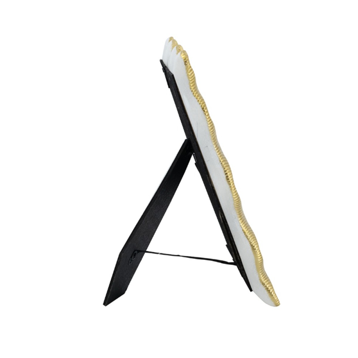 Artekko Frame Λευκή Κορνίζα Ρητίνης για Φωτογραφία 5Χ7" με Χρυσές Λεπτομέρειες (19.5x2.2x24)cm