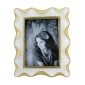 Artekko Frame Λευκή Κορνίζα Ρητίνης για Φωτογραφία 5Χ7" με Χρυσές Λεπτομέρειες (19.5x2.2x24)cm