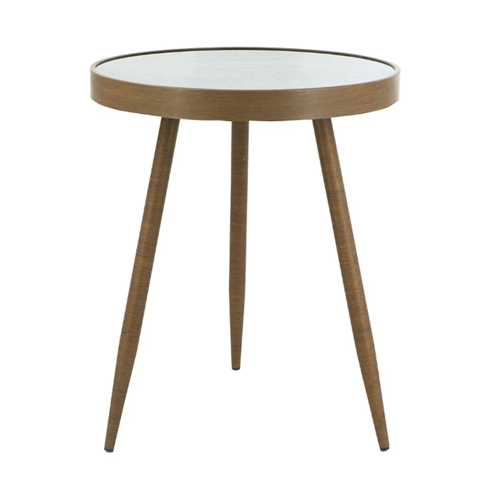 Artekko Zenn Καφέ Μεταλλικό Βοηθητικό Τραπέζι με Γυάλινη Επιφάνεια σε Εφέ Μαρμάρου (45.5x45.5x55.5)cm Artekko Zenn Καφέ Μεταλλικό Βοηθητικό Τραπέζι με Γυάλινη Επιφάνεια σε Εφέ Μαρμάρου (45.5x45.5x55.5)cm