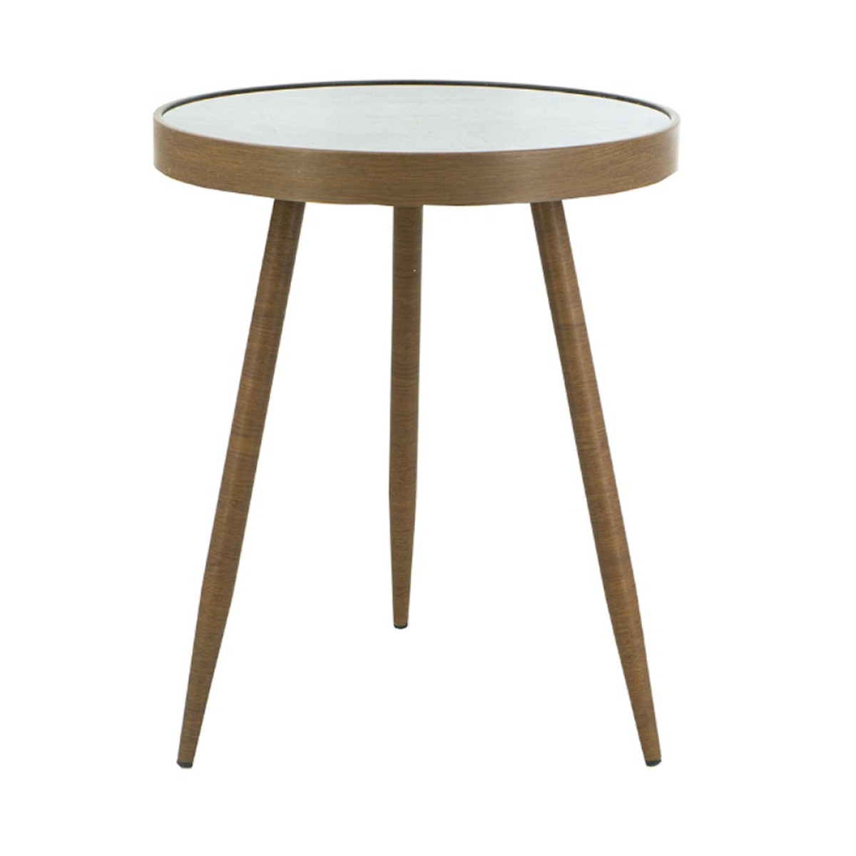 Artekko Zenn Καφέ Μεταλλικό Βοηθητικό Τραπέζι με Γυάλινη Επιφάνεια σε Εφέ Μαρμάρου (45.5x45.5x55.5)cm Artekko Zenn Καφέ Μεταλλικό Βοηθητικό Τραπέζι με Γυάλινη Επιφάνεια σε Εφέ Μαρμάρου (45.5x45.5x55.5)cm