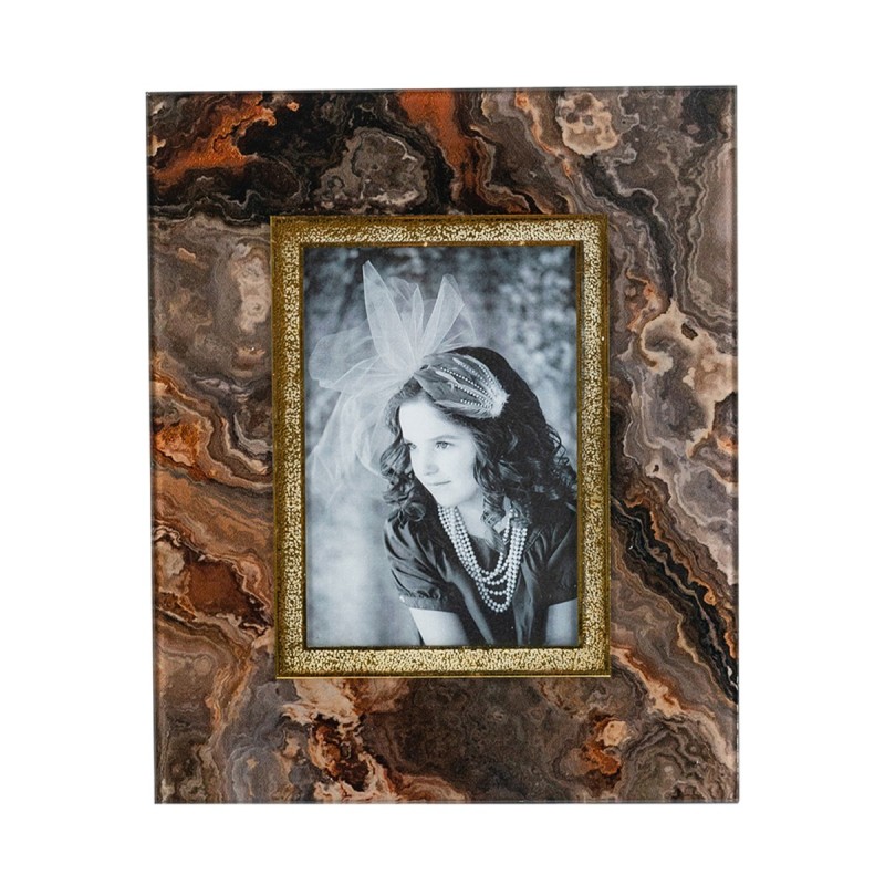 Artekko Zenn Καφέ Γυάλινη Κορνίζα για Φωτογραφία 4Χ6" (18.5x22.5x1.5)cm