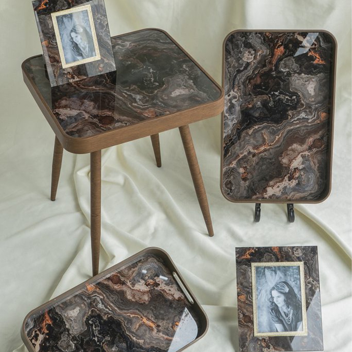 Artekko Zenn Καφέ Γυάλινη Κορνίζα για Φωτογραφία 5Χ7" (21.6x26.7x1.7)cm