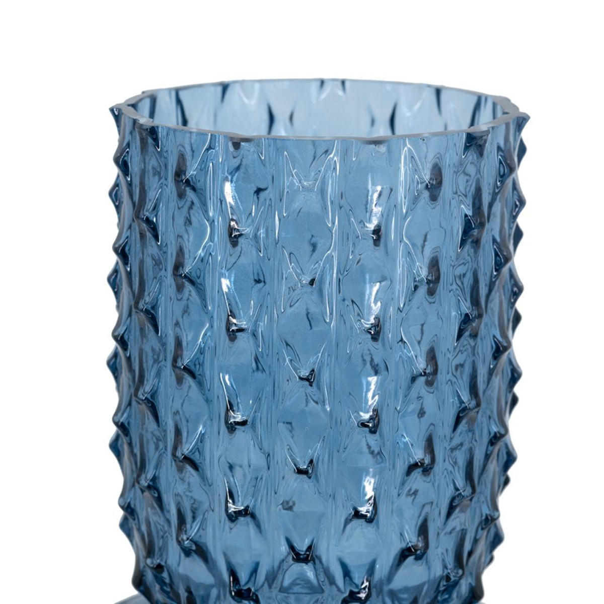 Artekko Glassy Μπλε Γυάλινο Βάζο (21.5x21.5x32.6)cm