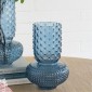 Artekko Glassy Μπλε Γυάλινο Βάζο (21.5x21.5x32.6)cm