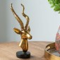 Artekko Animal Χρυσό Επιτραπέζιο Διακοσμητικό Ρητίνης με Κεφάλι Ταράνδου (14x13x30)cm Artekko Animal Χρυσό Επιτραπέζιο Διακοσμητικό Ρητίνης με Κεφάλι Ταράνδου (14x13x30)cm