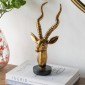 Artekko Animal Χρυσό Επιτραπέζιο Διακοσμητικό Ρητίνης με Κεφάλι Ταράνδου (14x13x30)cm Artekko Animal Χρυσό Επιτραπέζιο Διακοσμητικό Ρητίνης με Κεφάλι Ταράνδου (14x13x30)cm