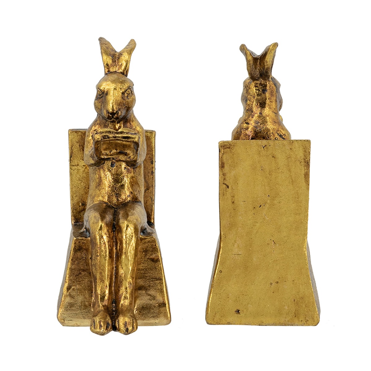 Artekko Bookends Χρυσοί Βιλιοστάτες Ρητίνης με Λαγουδάκια (10x7x17.5)cm 2pcs Artekko Bookends Χρυσοί Βιλιοστάτες Ρητίνης με Λαγουδάκια (10x7x17.5)cm 2pcs