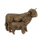 Artekko Animal Μπρονζέ Επιτραπέζιες Διακοσμητικές Αγελάδες από Ρητίνη (19x10.8x13.8)cm
