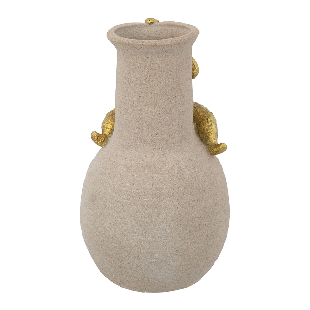 Artekko Figurine Μπεζ Βάζο Ρητίνης με Γυναικεία Φιγούρα (17.5x17.5x29)cm