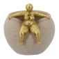 Artekko Figurine Μπεζ Μπολ Ρητίνης με Γυναικεία Φιγούρα (23.5x22.3x22.3)cm