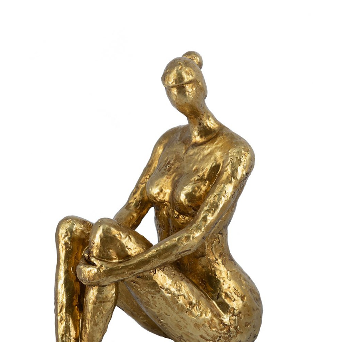 Artekko Bookends Figurine Χρυσοί Βιβλιοστάτες  Ρητίνης με Γυναικεία Φιγούρα (19.3x9x19.7)cm 2pcs