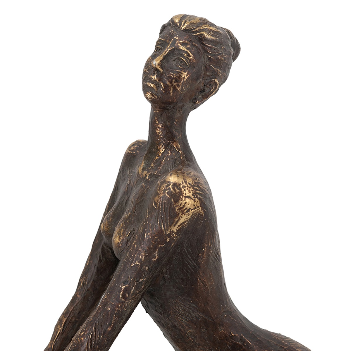 Artekko Figurine Μπρονζέ Διακοσμητικό Ρητίνης με Γυναικεία Φιγούρα (31x18.5x23.5)cm