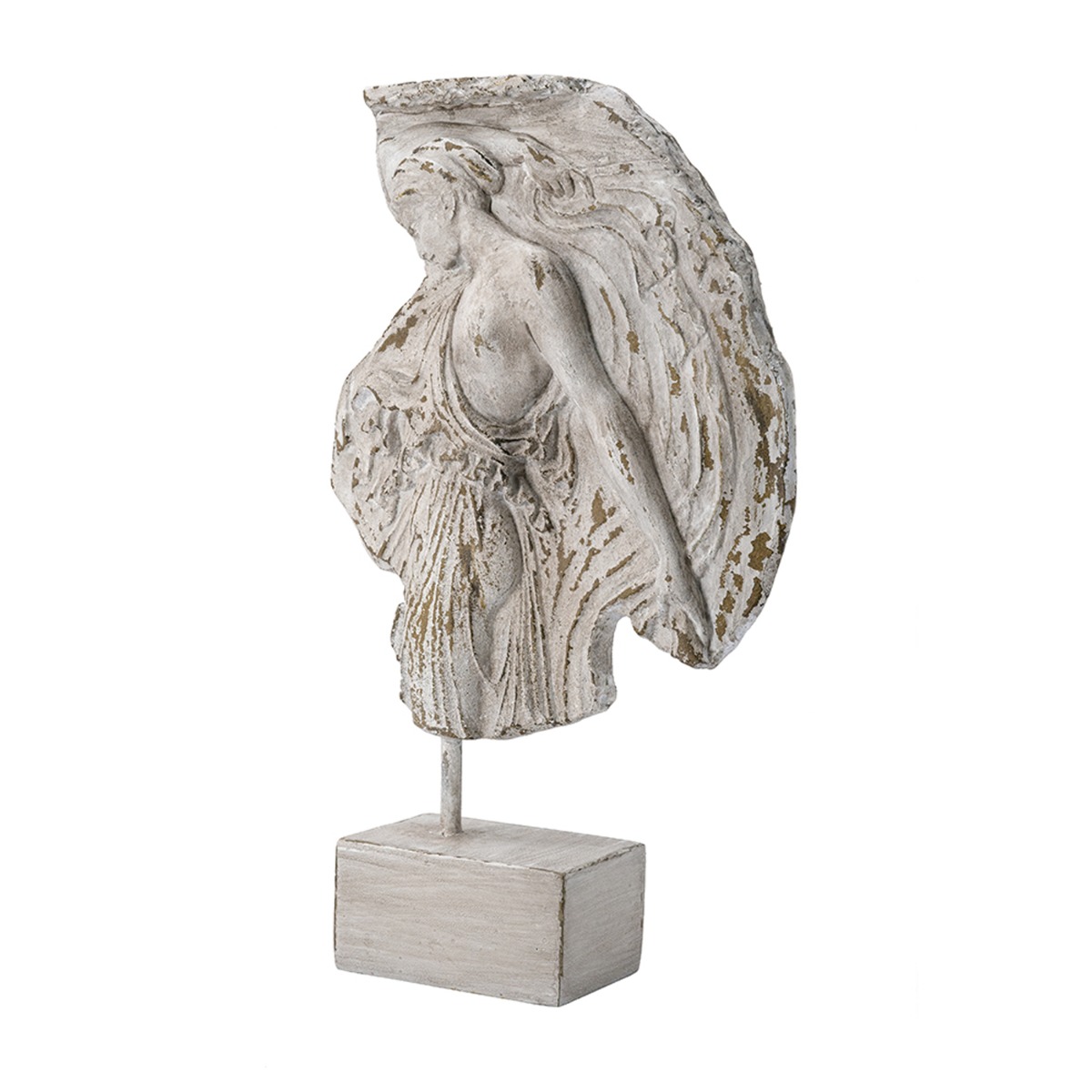 Artekko Maenad Επιτραπέζιο Διακοσμητικό Ρητίνης σε Λευκή Πατίνα (20.5x6.7x33.5)cm