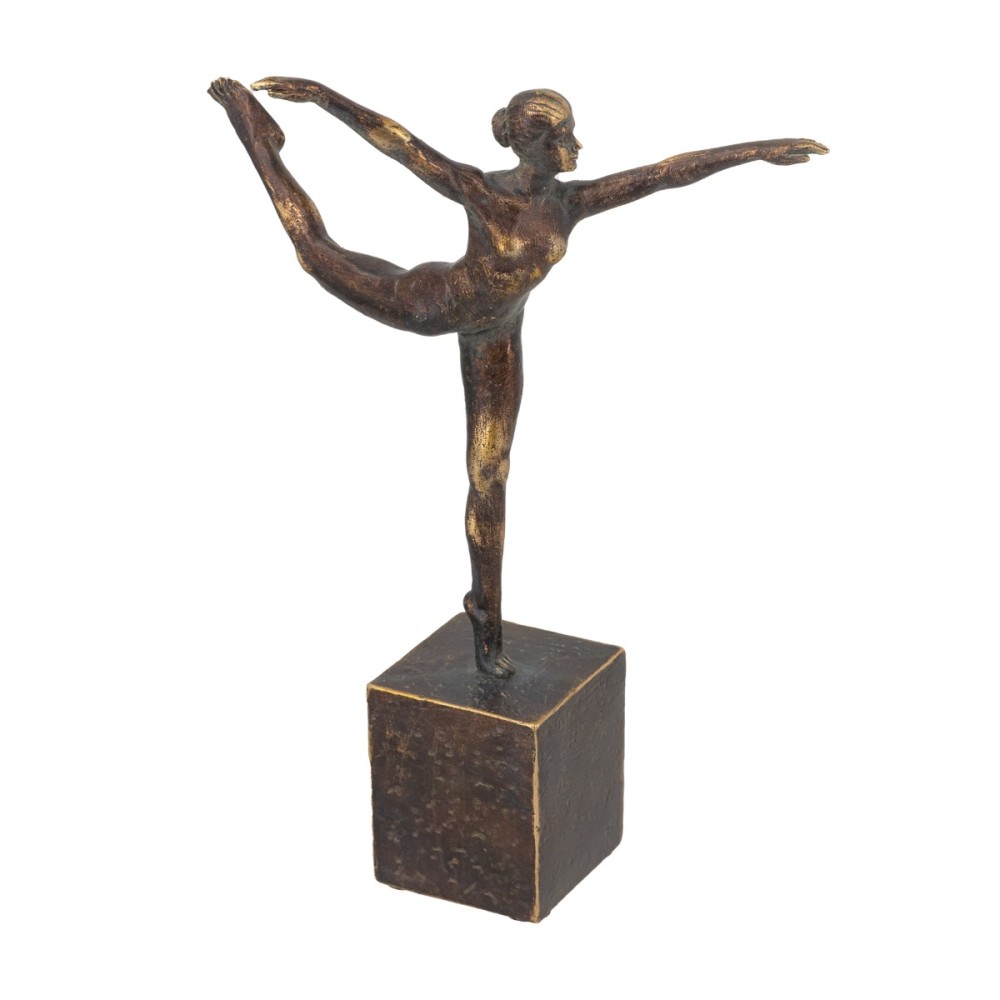 Artekko Figurine Μπρονζέ Διακοσμητικό Ρητίνης με Γυναικεία Φιγούρα (21x8x28)cm