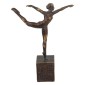 Artekko Figurine Μπρονζέ Διακοσμητικό Ρητίνης με Γυναικεία Φιγούρα (21x8x28)cm