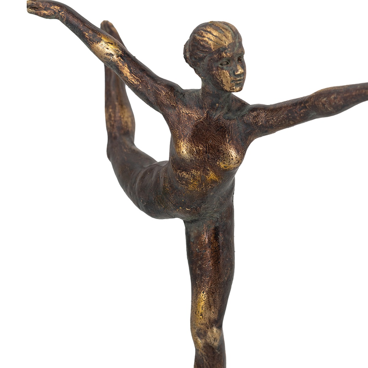 Artekko Figurine Μπρονζέ Διακοσμητικό Ρητίνης με Γυναικεία Φιγούρα (21x8x28)cm