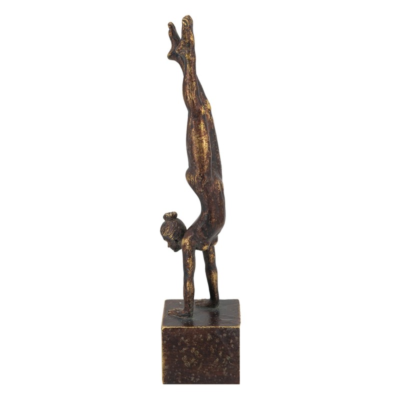 Artekko Figurine Μπρονζέ Διακοσμητικό Ρητίνης με Γυναικεία Φιγούρα (6.3x6.3x28)cm