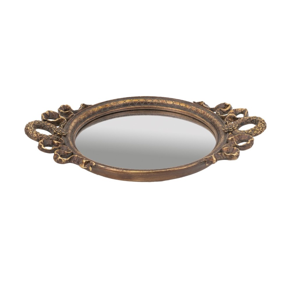 Artekko Tray Μπρονζέ Διακοσμητικός Δίσκος Ρητίνης με Καθρέπτη (36.5x3.3x24.8)cm