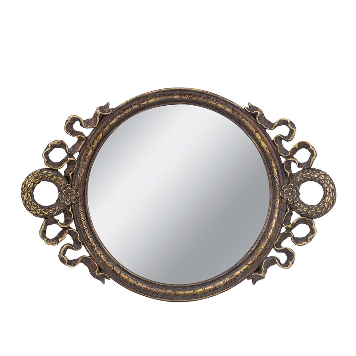 Artekko Tray Μπρονζέ Διακοσμητικός Δίσκος Ρητίνης με Καθρέπτη (36.5x3.3x24.8)cm