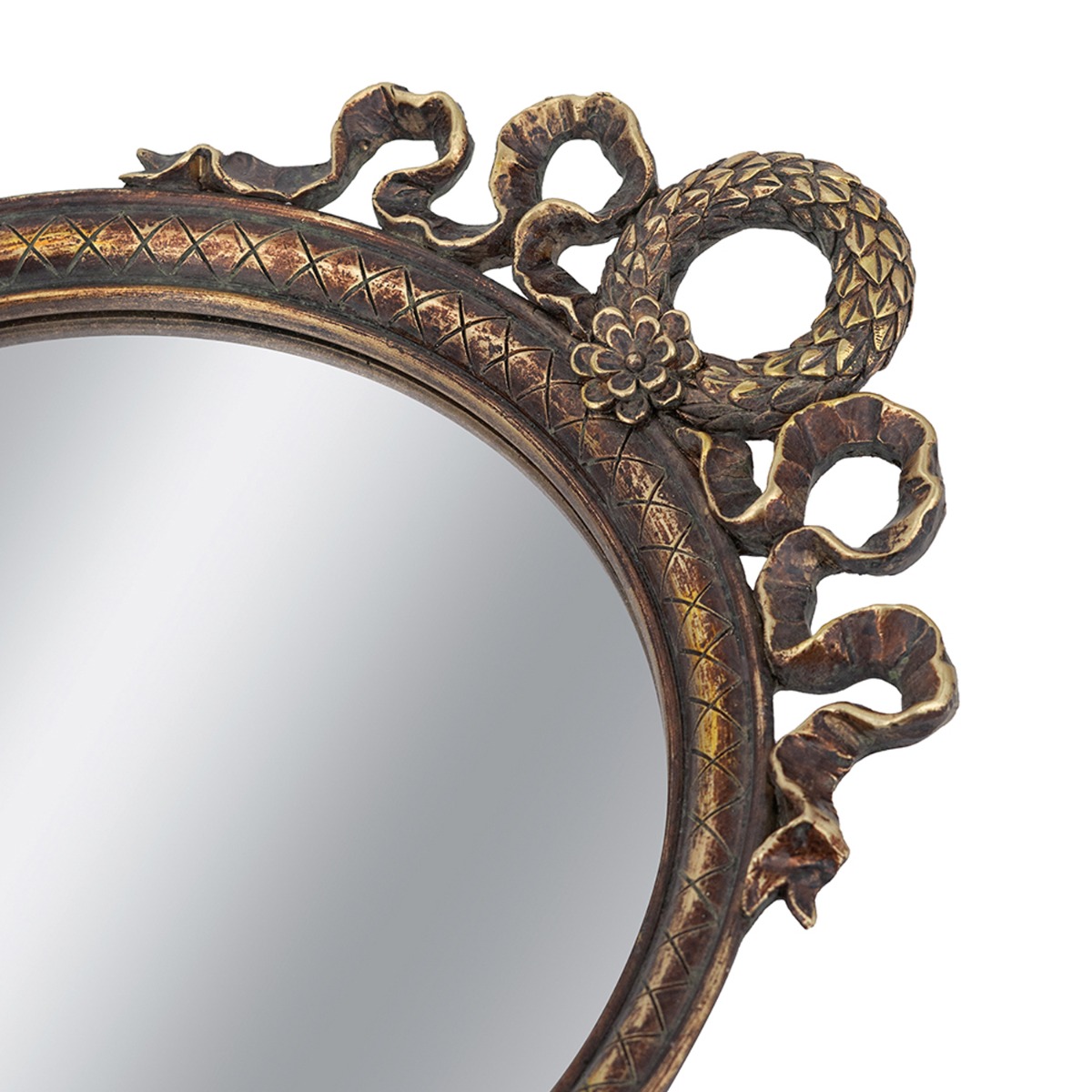 Artekko Tray Μπρονζέ Διακοσμητικός Δίσκος Ρητίνης με Καθρέπτη (36.5x3.3x24.8)cm