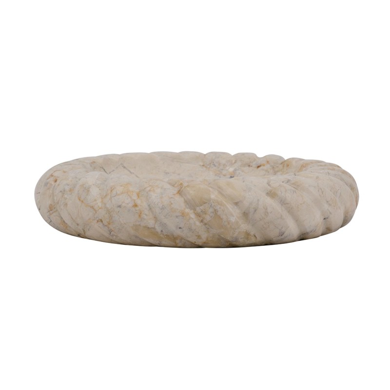 Artekko Marble Μπεζ Μαρμάρινη Πιατέλα (21.6x21.6x5)cm