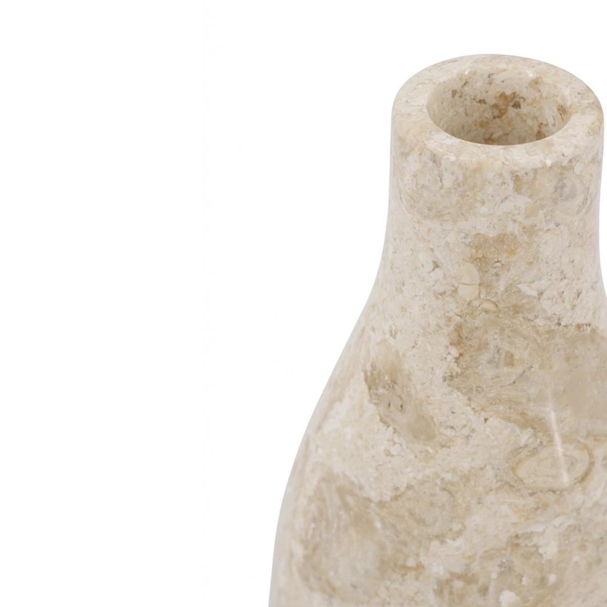 Artekko Marble Μπεζ Μαρμάρινo Βάζο (13x13x30)cm